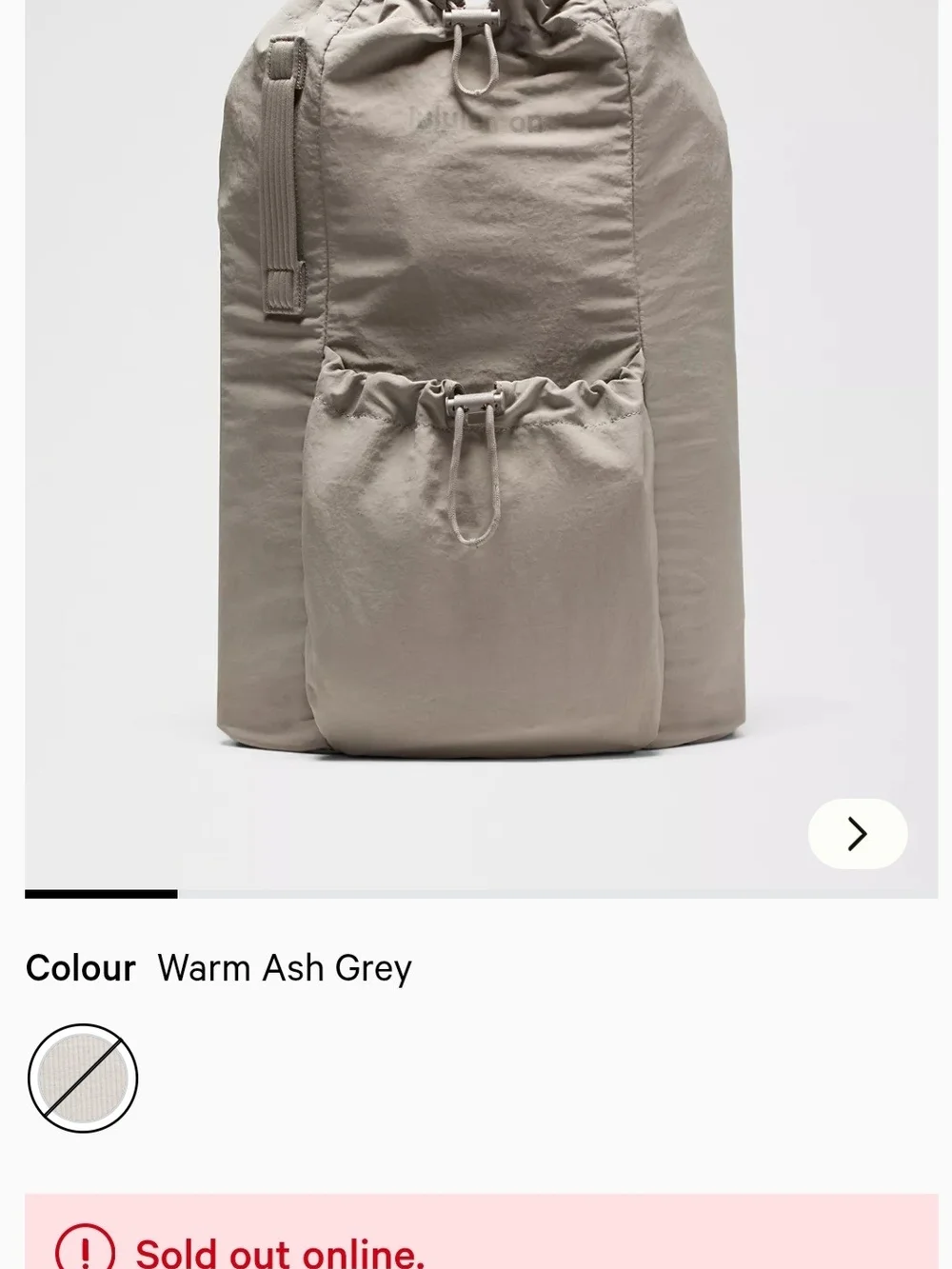 lululemon drawstring backpack Center-Zip Hiking  and other daily essentials in this drawstring backpack Lululemon athletica Drawstring Bucket Backpack